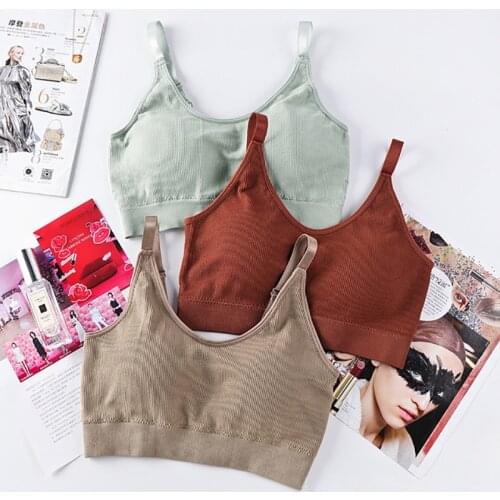 BZEL Fashion Women Underwear With Pads Ladies Sexy One Size Lingerie Solid Color Comfortable Breathable Sleep Sports Push Up Bra