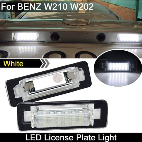 For Benz E-CLASS W210 C-CLASS W202 4Door Sedan Facelift Car Rear white LED license plate light number plate lamp