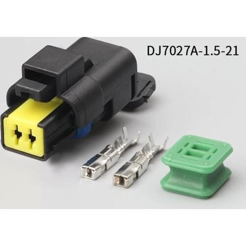211PC022S0049 500SET DJ7027A-1.5-211.5mm 2Pin AMP Car Electrical Wire Connectors for VW,BMW,Honda,Toyota,NISSAN AND other models