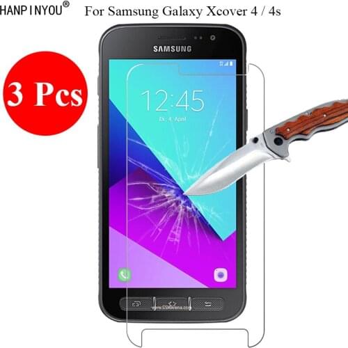 3 Pcs/Lot New 9H 2.5D Tempered Glass Screen Protector For Samsung Xcover 4 4S G390F G398F 5.0" Protective Film + Clean Tools