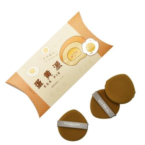 3pcs Demon I'm Pineapple Pie / I'm Egg Yolk pie Cushion Puff BB Cream Sponge Puff Soft Double-Sided Use Makeup Tool