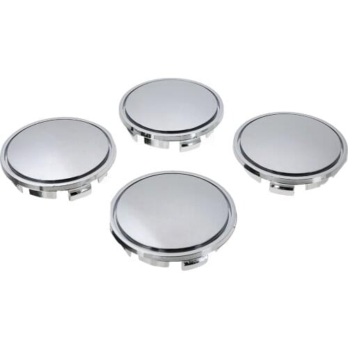 4pcs 65mm Silver Plastic Car Wheel Center Hub Cap Cover Accessories Moulding No Logo For Auto Suv