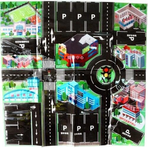 70*70CM Kids Toys City PARKING LOT Road Map Climbing Mat Toy