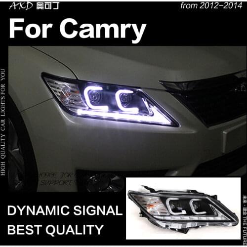 AKD Car Styling for Toyota Camry Headlights 2012-2014 Camry V50 LED Headlight DRL Hid Head Lamp Angel Eye Bi Xenon Accessories