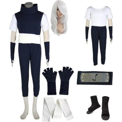 Anime Naruto Yakushi Kabuto With shoes Cosplay Costume Halloween