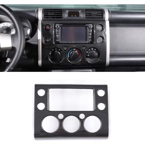 Car Accessories for Toyota FJ Cruiser 2007-2021 ABS Carbon Fiber Painted Interior Dasboard Navigation Cover Trim