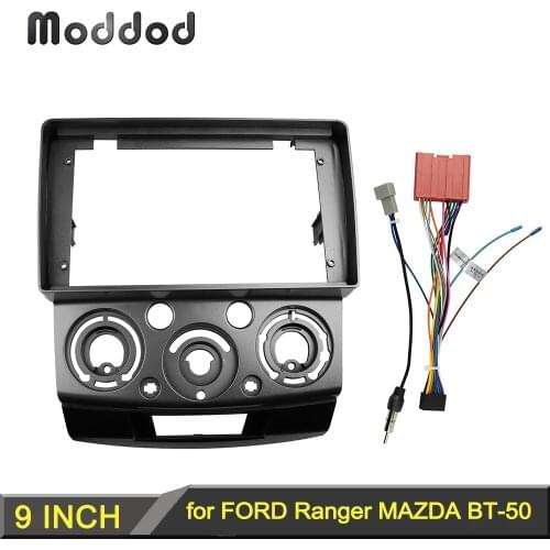 Car Radio Fascia for Ford Everest 2006+ Ranger 2006-2010 Mazda BT-50 2006-2011 Double Din Stereo Panel Dash Kit Bezel GPS Frame