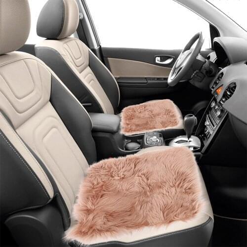Imitation Wool Car Seat Cover Fluffy Soft Seat Cushion Winter Warm Auto Seat Cushion Automobile Interior Accessory