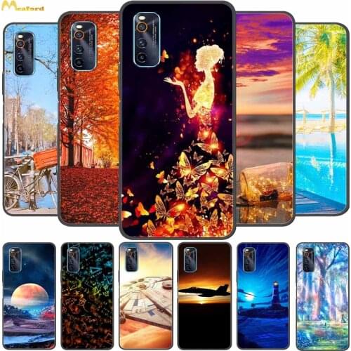 For Vivo IQOO Neo 3 5G Case Butterfly Silicone Soft Cute Cat Phone Cover for Vivo IQOO Z3 Z 3 5G Case IQOO3 Funda Black TPU Capa