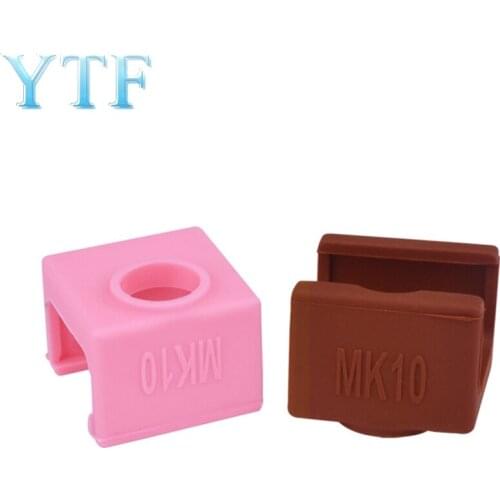 3D Printer part MK10 Heated Aluminum Block Silicone Case High temperature resistant up to 280 C Brown New