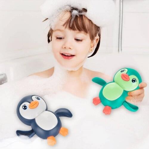 Cute Cartoon Animal Penguin Baby Bath Toy Bathtub Beach Toy Swimming Pool Game Toy Children Bathroom Toy