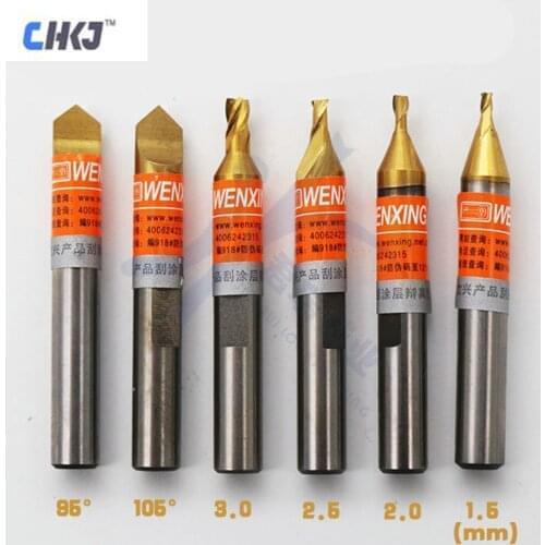 CHKJ 95° 105° milling cutter 1.5 2.0 3mm End Milling Cutter Cutters For Wenxing Key Cutting Machine Locksmith Tools Bits Drill