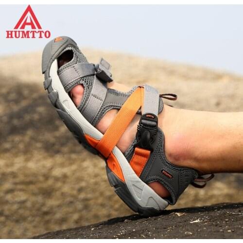 HUMTTO Summer Hiking Shoes Outdoor Men Sandals Breathable Quick-drying Trekking Mountain Beach Shoes Non-slip Mens Aqua Sneakers
