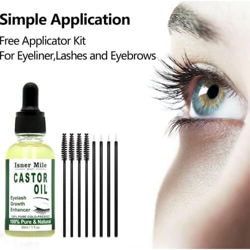 ISNER MILE 30ml Eyelash Growth Essential Oil Nourish Hair Essential Oil Natural Castor Oil Calm Prevent Skin Aging Essential Oil