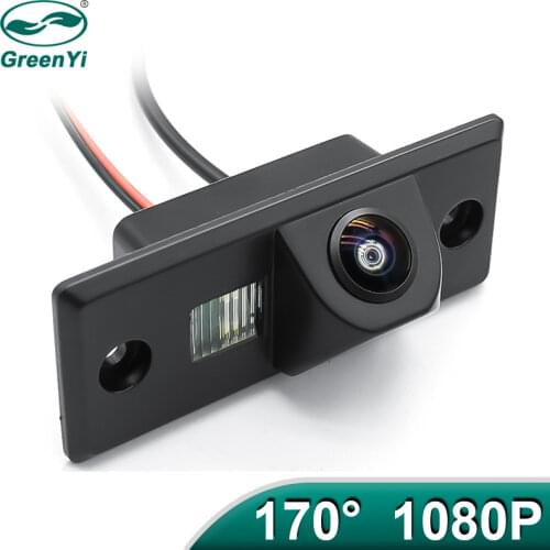 GreenYi 170 Degree 1920*1080P Vehicle Rear View Camera for VW Volkswagen SKODA FABIA/SANTANA/POLO(3C)/TIGUAN/TOUAREG/PASSAT Car