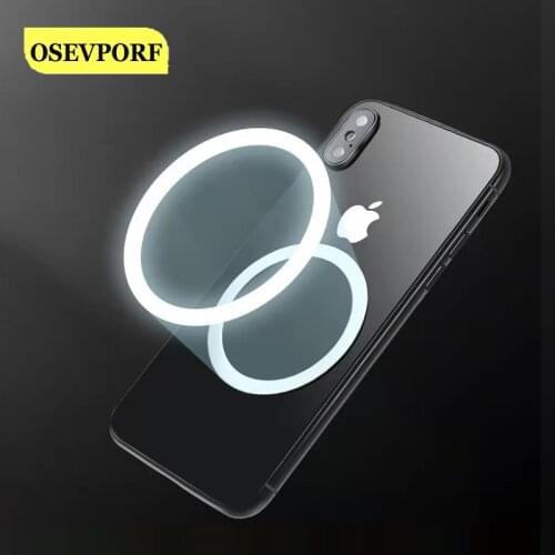 Round Metal Ring for Magnetic Suction Qi Wireless Charger Air Vent Magnet Car Mount Holder Stickers For iPhone 12 Pro Max 12Mini