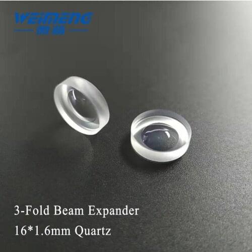 Weimeng Triple beam expander laser lens 16*1.6mm Plano concave shape quartz for laser welding machine and laser marking machine