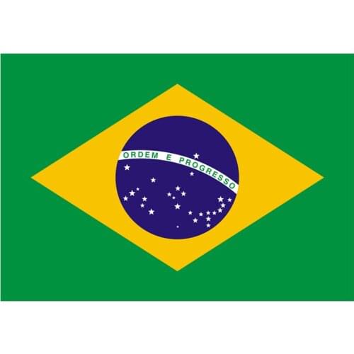 Small Town Brazil Flag Brazilian Government Seal Rio de Janeiro Logo Car Motorcycle Vinyl Stickers Decal Accessories Decoration