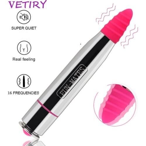 Lipsticks Vibrator Mini Electric Bullet Vibrator 16 Speed Massager Clitoris Stimulator G-spot Magic Wand Sex Toys for Woman
