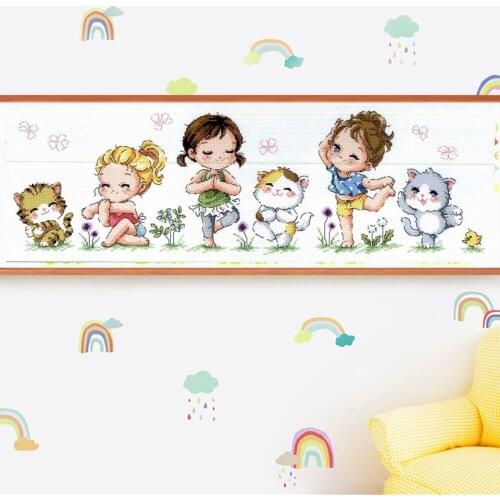 G173 Stitch Cross Stitch Kits Craft Packages Cotton Fabric Floss Counted New Designs Needlework Embroidery Cross-Stitching