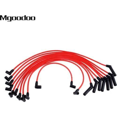 Mgoodoo 10cs/lot Spark Plug Ignition Wire Cable Set M12259R301 Fittment For FORD MUSTANG F-150 5.0L 5.8L V8 SBF 302W 302 WINDSOR