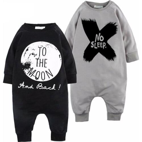New 2019 Newborn baby boy girl clothes cotton letter style tattoo fashion printing Toddler baby Romper