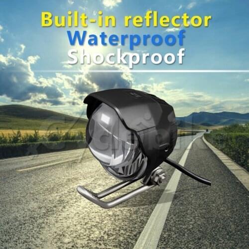 2020 Newest Electric bike Front light with horn Headlight 24v-60v built-in reflector shockproof E-bike Lamp waterproof light