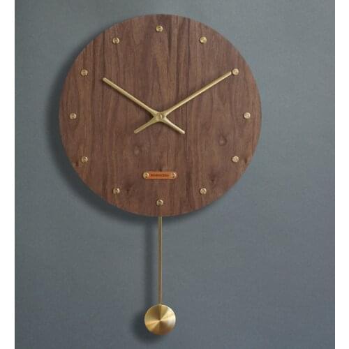 New product new Chinese wall clock mute living room quartz clock creative art clock home wooden clock retro wall watch