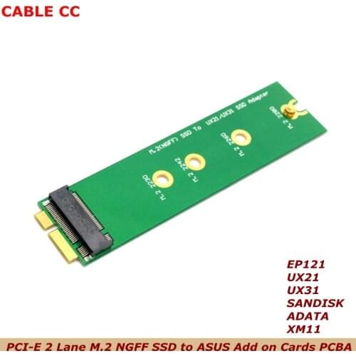 PCI-E 2 Lane M.2 NGFF 30mm 42mm SSD to ASUS EP121 UX21 UX31 SANDISK ADATA XM11 SSD Add on Cards PCBA