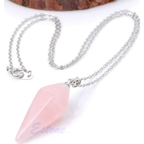 Bead pendant New Crystal Pendulum Healing Dowsing Reiki Chakra Pendant For Necklace