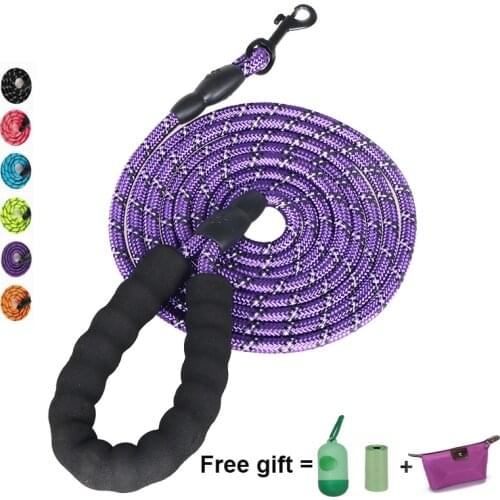 1.5M/2M/3M/ Pet Leashes Reflective Multi Color Round Rope Large Dog Collar Leash Training Running Rope For Medium And Large Dogs