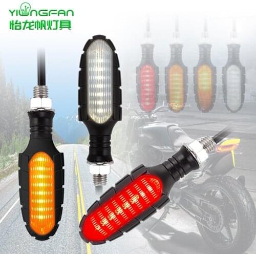 Applicable Modified Motorcycle 16led Multi-Function Brake Steering Water Tail Light Hand Brake Water Turn Light