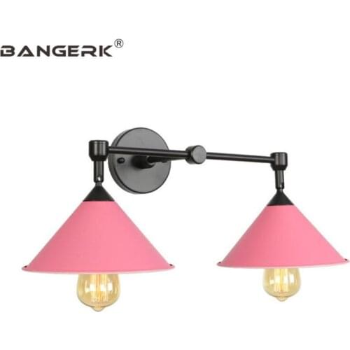 Simple Double Color Iron LED Wall Lamp Nordic Design Modern Sconce Wall Light Bedroom Loft Home Decor Lighting Fixtures