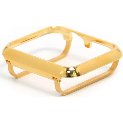 Dropship Top Quality 44mm Bezel Handwork Steel Metal Gold Case Bezel Compatible Apple Watch Series 4 40mm for Apple Watch Case