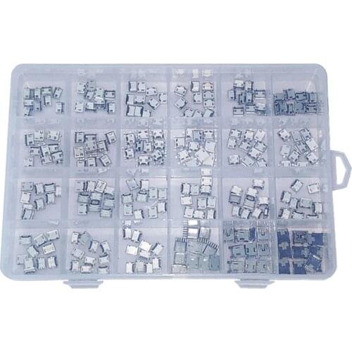Micro-USB Connector 24 Models Charging Port for Mobile,Tablet GPS 240Pcs/Set