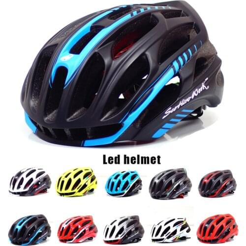 Hull Integrity Cycling Helmet With Led Size M&L Racing Mountain Road Bike Aero Helment MTB Adults Light Cyclist Bicycle Helmet