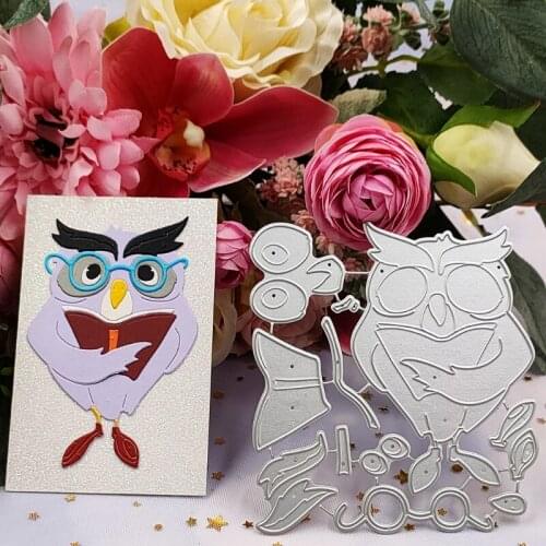 Owl Metal Cutting Dies Stencil Scrapbooking DIY Album Stamp Paper Card Mold Embossing Decoration M17D