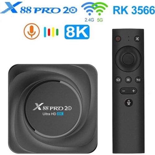 X88 PRO 20 Android 11 TV Box 8GB RAM 128GB 4GB 32GB 64GB Rockchip RK3566 apoyo Asistente de Google Youtube X88PRO reproductor 5g