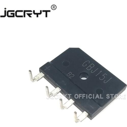 10Unids/lote GBJ15J =SGBJ15J rectifier bridge pile flat foot flat bridge large row bridge GBJ15J 15A 600V