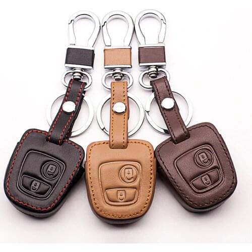 High Quality key wallet car leather key cover for Peugeot 106 206 306 307 207 308 RCZ 408 for Citroen C1 c2 c3 c4 accessories