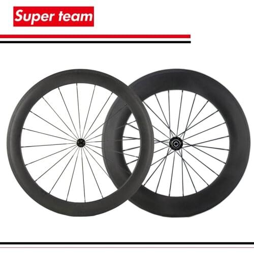 1 Pair of Front 60 Rear 88mm carbon wheelset full carbon bicycle wheels 700C clincher wheel