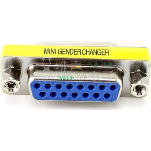 1Pcs 15-pin adapter to two rows of DB15 male-to-male female-to-female integrated conversion connector serial port HiFi plug-in