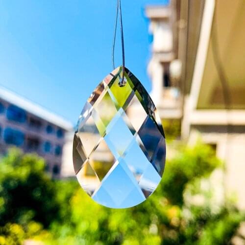 10PCS 38mm Reseau Crystal Pendant for Chandelier Suncatcher Crystal Prisms Hanging Crystals DIY Home Wedding Decor Dropshipping