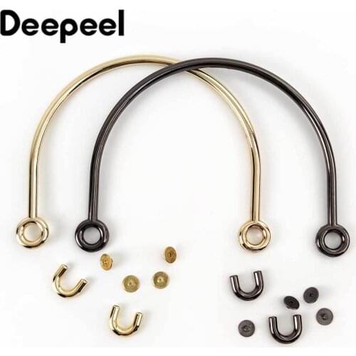 1pair=2pcs 15.5CM Deepeel Bag Metal Clasp Handle for Women Purse Sewing Brackets Buckle Replace DIY Bags Hardware Accessories