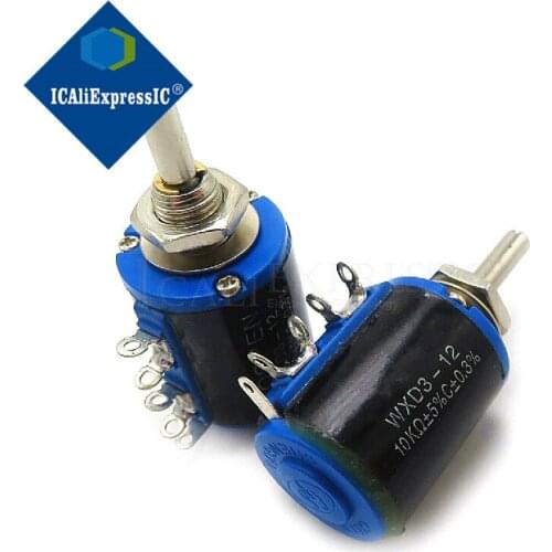 2PCS WXD3-12 1W 10K ohm WXD3-12-1W 5 ring multi-circle precision wire-wound potentiometer In Stock