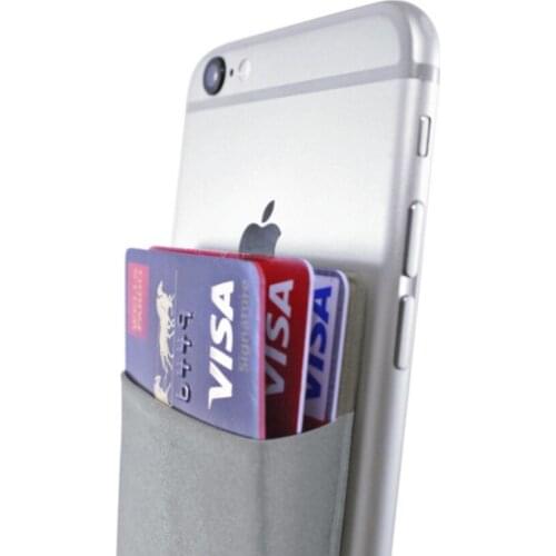 2019 Fashion Elastic Lycra Adhesive Cell Phone ID Credit Card Holder Women Sticker Pocket Wallet Case Card Holder #F