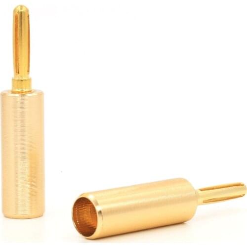 4pcs hifi audio banana plug hi-end 24K Gold Plated Banana Speaker Plug