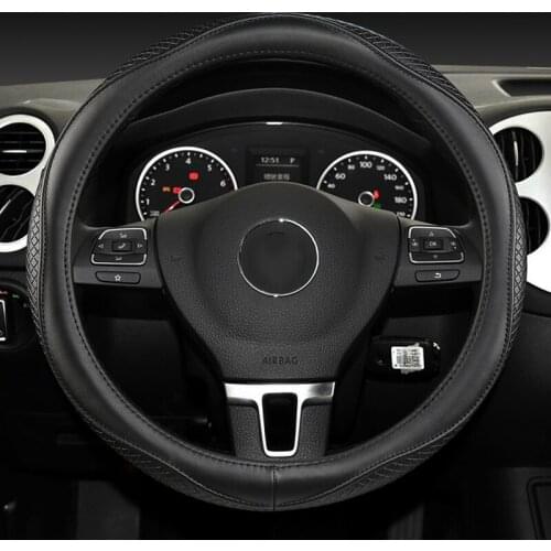 Genuine Leather D/O Shape Car Steering wheel Cover Anti-Slip for VW Golf 7 Polo Bora Passat Touran CC T6 T5 T4 Auto Accessories