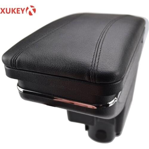 Car Dual Layer Storage Box Center Console Leather Armrest Cup Holder For Honda Fit Jazz 2002-2008 2003 2004 2005 2006 Hatchback