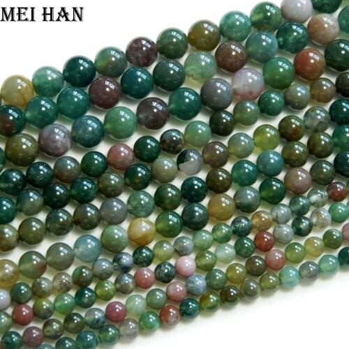 Free shipping Grade A+ 6mm , 8m , 10mm , 12mm natural indian agate colorful smooth round beads for woman jewelry DIY making